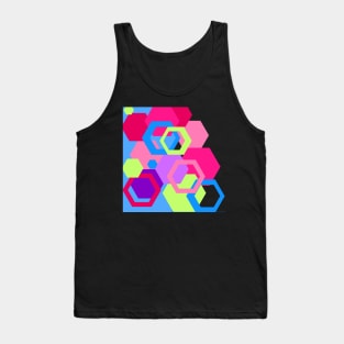 Hexagons Polygons Geometric Abstract Art Tank Top